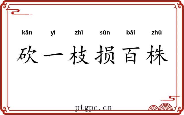 砍一枝损百株 砍一枝损百株