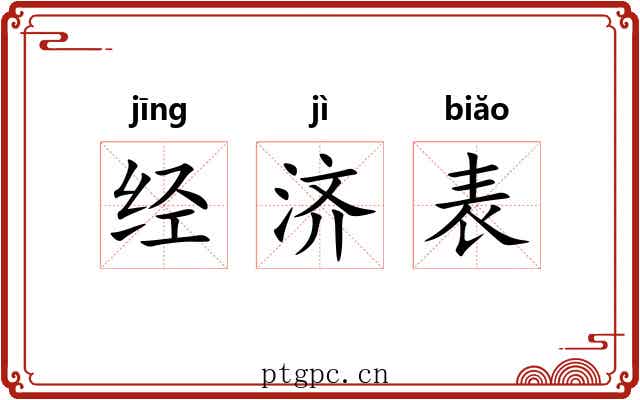 经济表 经济表