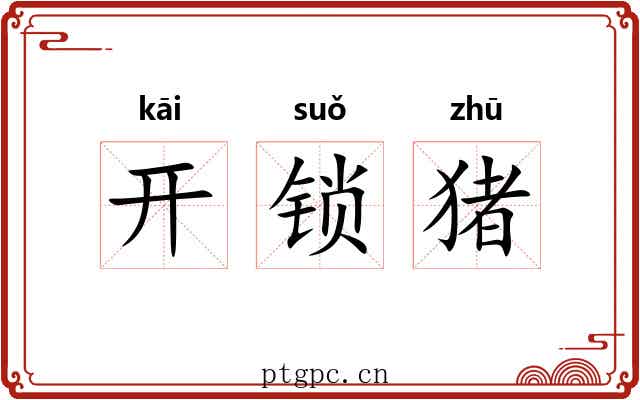 开锁猪 开锁猪