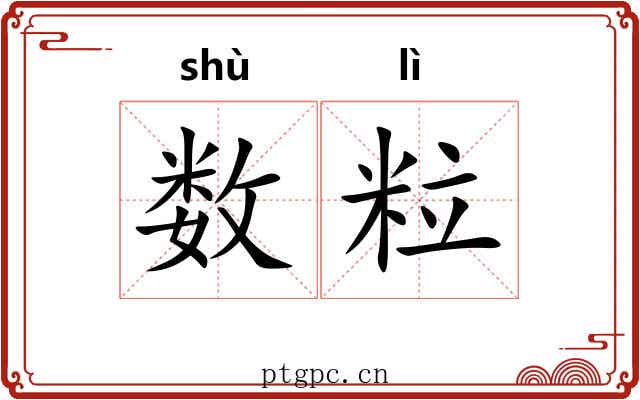 数粒 数粒