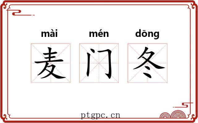 麦门冬