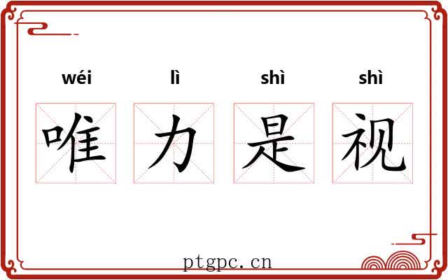 唯力是视