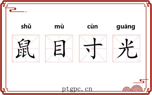 鼠目寸光 鼠目寸光
