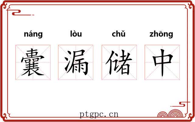 囊漏储中