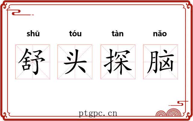 舒头探脑 舒头探脑