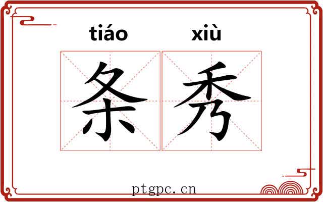 条秀 条秀