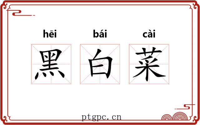 黑白菜 黑白菜