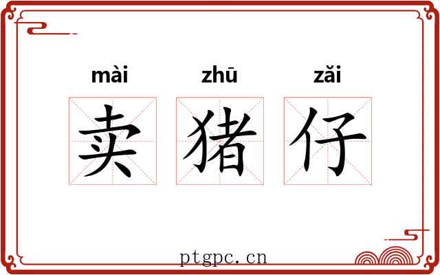 卖猪仔 卖猪仔