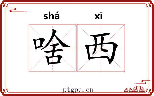 啥西