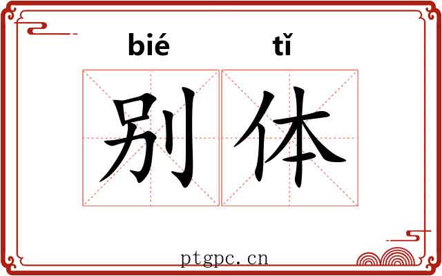 别体 别体