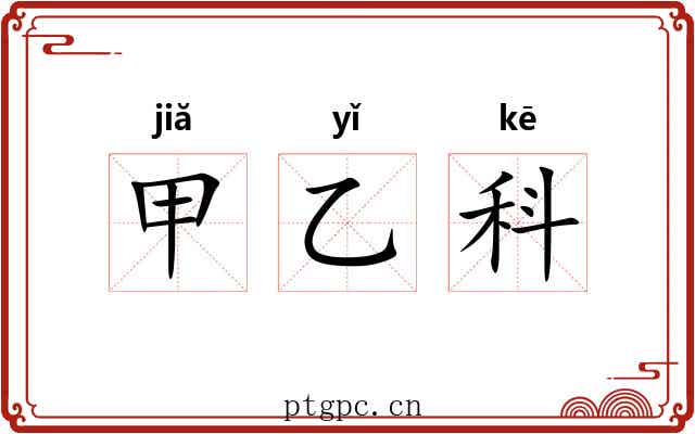 甲乙科