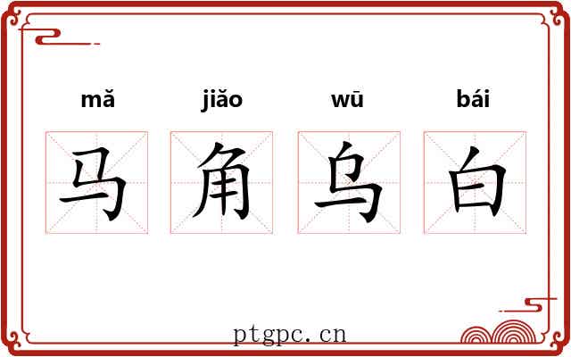 马角乌白 马角乌白
