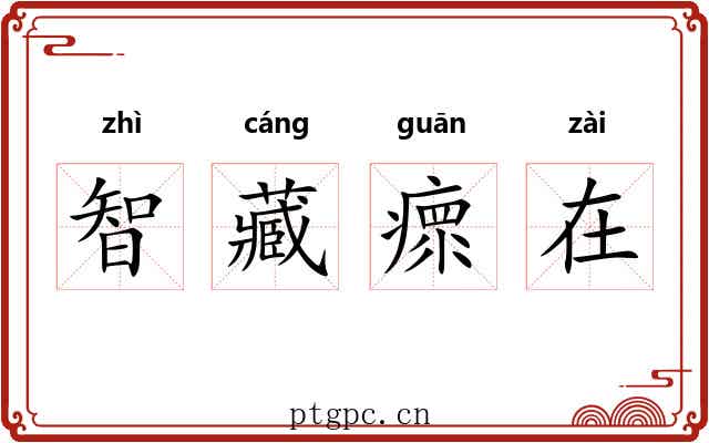 智藏瘝在 智藏瘝在