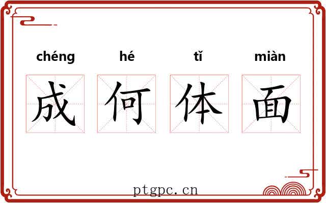 成何体面