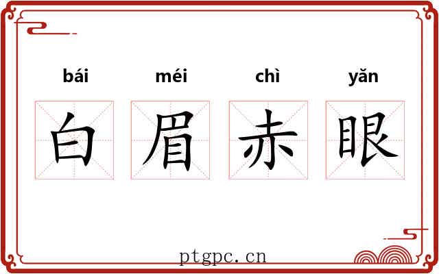 白眉赤眼 白眉赤眼