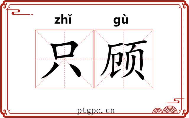 只顾 只顾