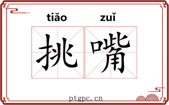 挑嘴 挑嘴