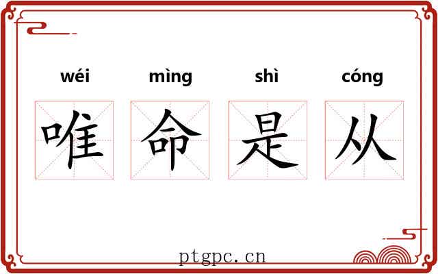 唯命是从 唯命是从