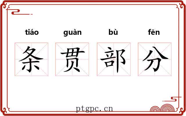 条贯部分 条贯部分