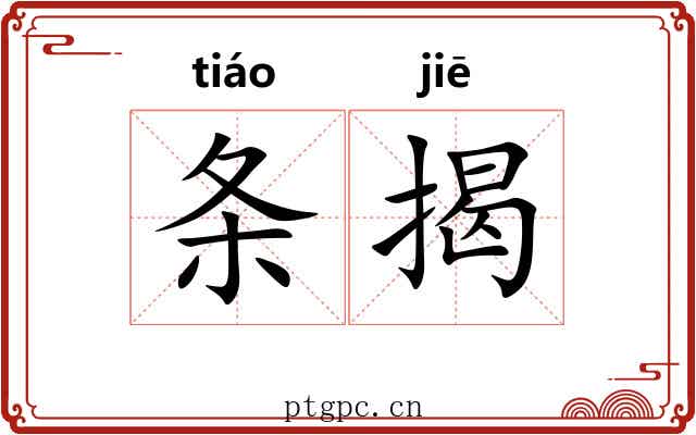 条揭 条揭