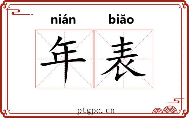 年表 年表