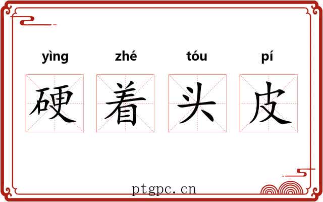 硬着头皮 硬着头皮