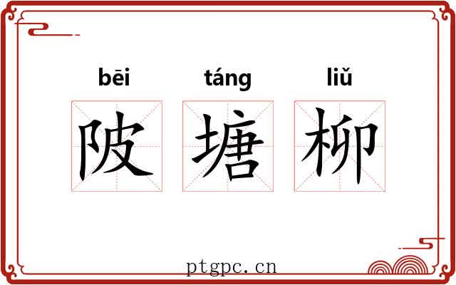 陂塘柳 陂塘柳