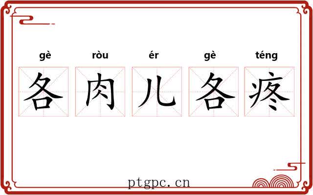 各肉儿各疼 各肉儿各疼