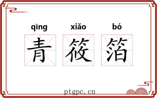 青筱箔 青筱箔