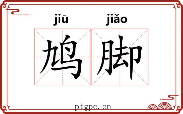 鸠脚 鸠脚
