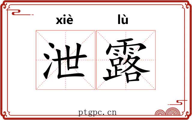 泄露 泄露