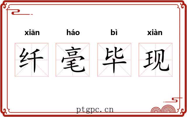 纤毫毕现 纤毫毕现