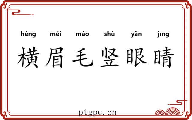 横眉毛竖眼睛 横眉毛竖眼睛