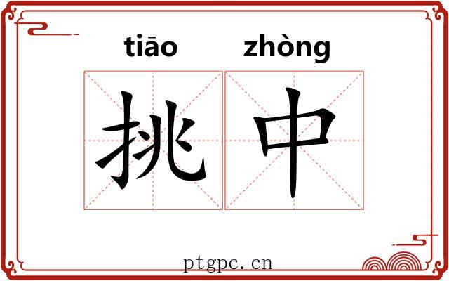 挑中 挑中