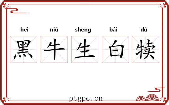 黑牛生白犊 黑牛生白犊