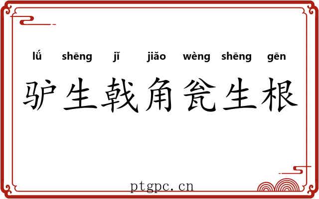 驴生戟角瓮生根