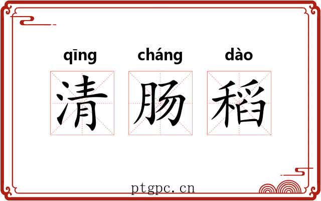 清肠稻 清肠稻