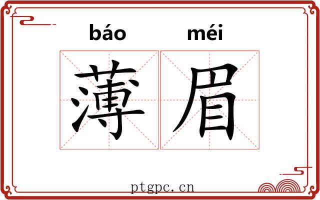 薄眉 薄眉