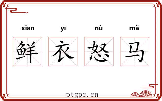 鲜衣怒马 鲜衣怒马