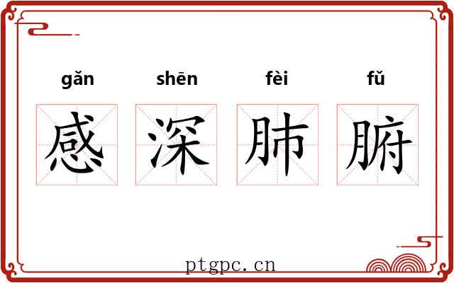感深肺腑 感深肺腑