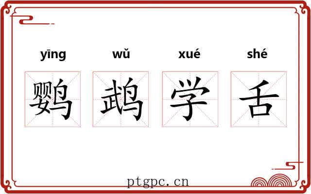 鹦鹉学舌 鹦鹉学舌