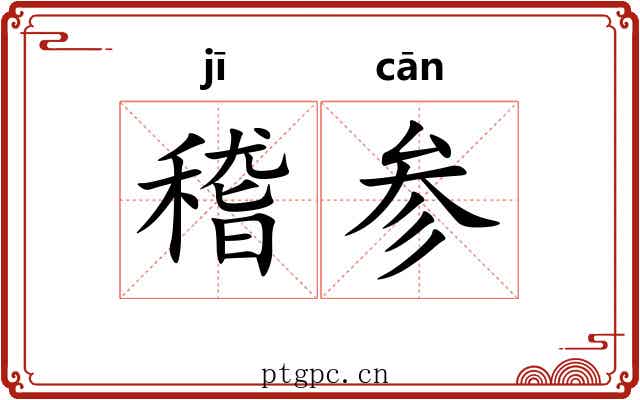 稽参 稽参