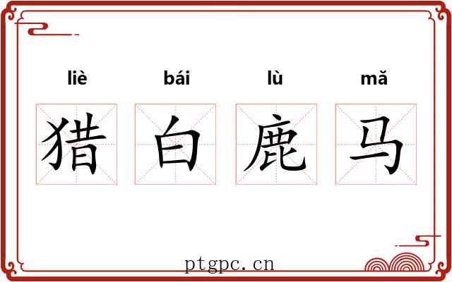 猎白鹿马 猎白鹿马