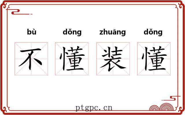 不懂装懂 不懂装懂