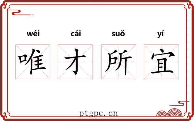 唯才所宜 唯才所宜