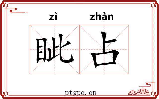 眦占