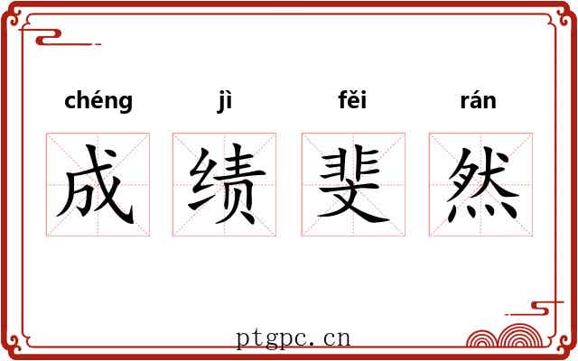 成绩斐然 成绩斐然
