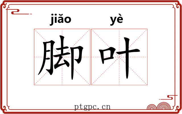 脚叶 脚叶