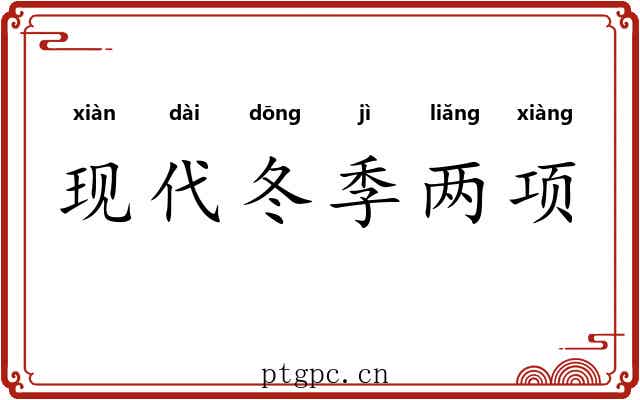 现代冬季两项 现代冬季两项