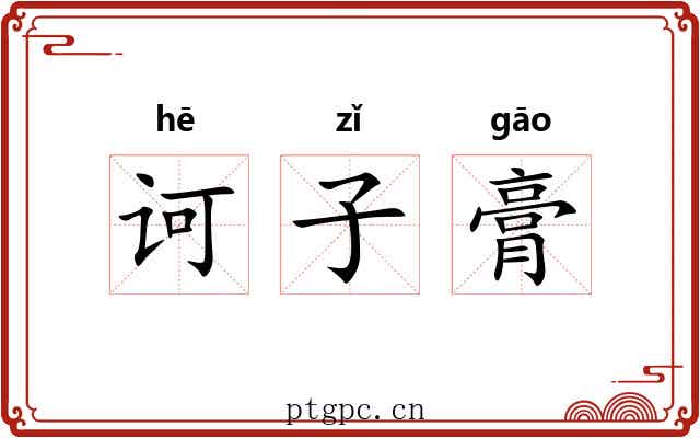 诃子膏 诃子膏